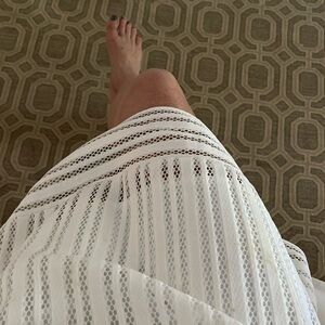 New with tag J Crew gorgeous linear eyelet  White Skirt